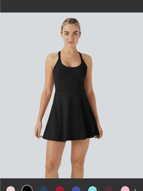 HALARA Black Racerback Fit-and-Flare Mini Dress